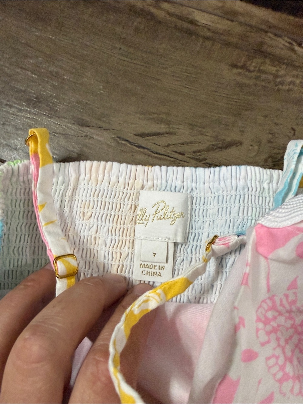 Lilly Pulitzer Girls' Pink Blue Yellow Green Floral Sundress - Picture 2 of 2